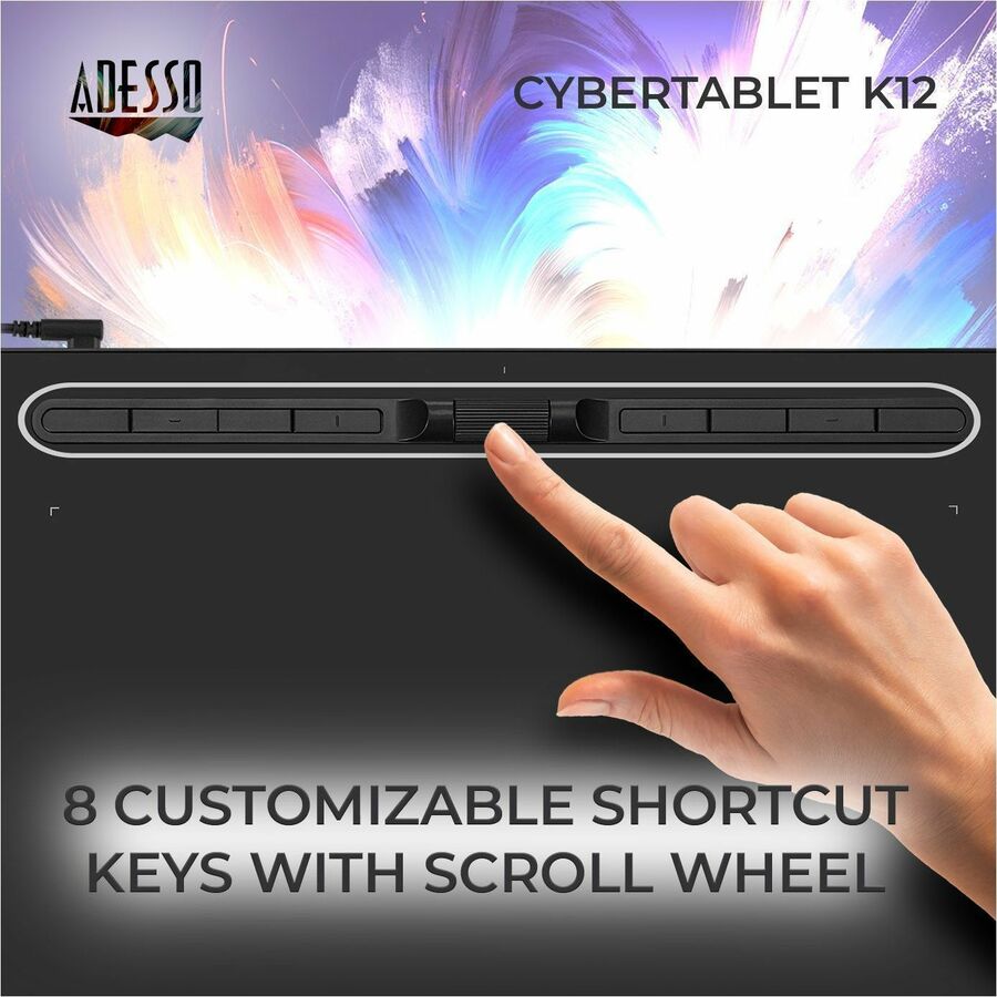 Tablette graphique Adesso 12" x 7" CYBERTABLET K12