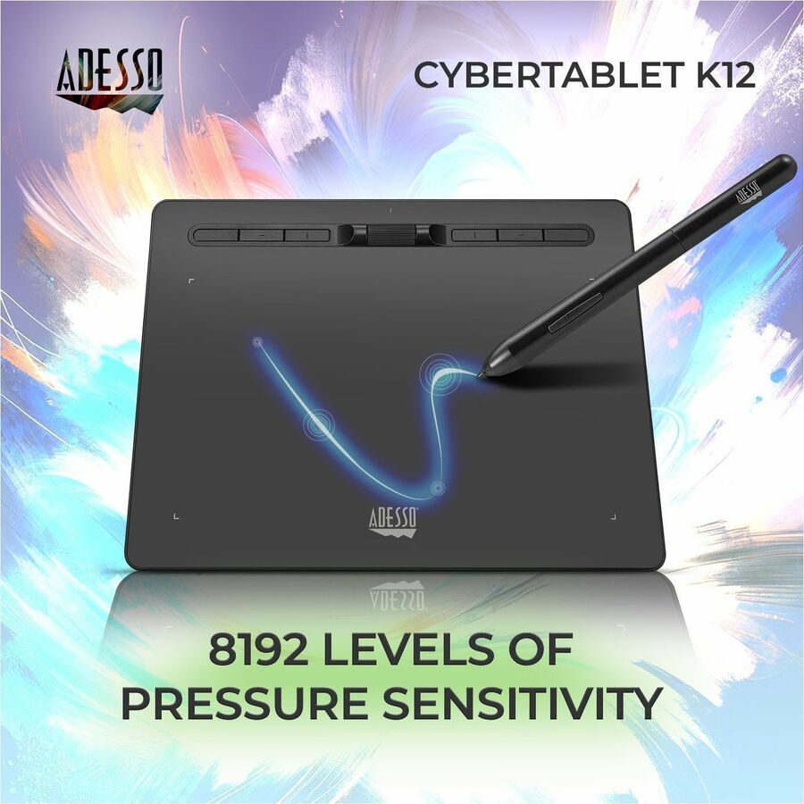 Tablette graphique Adesso 12" x 7" CYBERTABLET K12