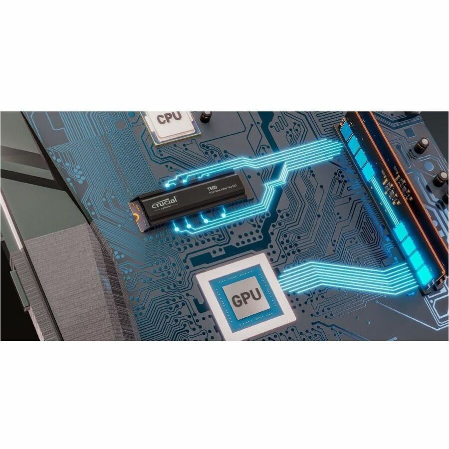 Disque SSD Crucial 1 To - M.2 interne - PCI Express NVMe (PCI Express NVMe 4.0) CT1000T500SSD5