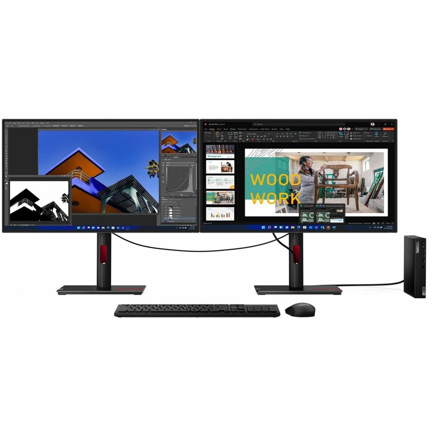 Ordinateur de bureau Lenovo ThinkCentre M70q Gen 4 12E3005CUS - Intel Core i7 13e génération i7-13700T - Technologie vPro - 32 Go - SSD 1 To - Minuscule - Noir 12E3005CUS