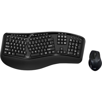 Adesso Tru-Form Media 1500 - Clavier ergonomique sans fil et souris laser WKB-1500GB