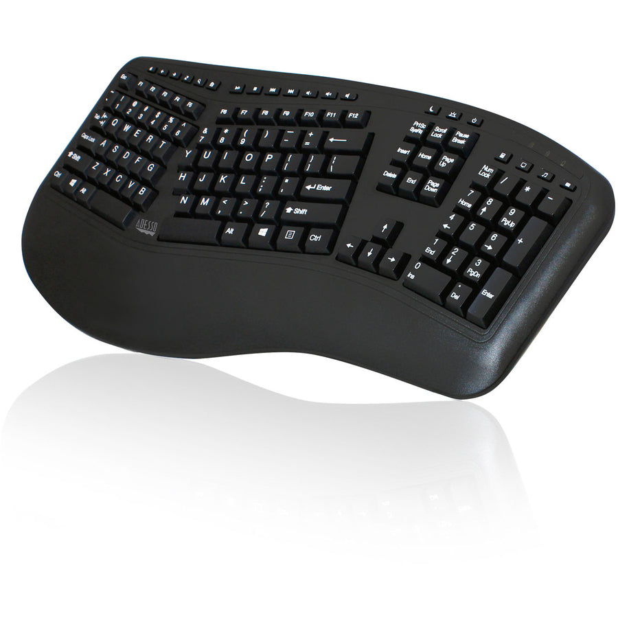 Adesso Tru-Form Media 1500 - Clavier ergonomique sans fil et souris laser WKB-1500GB