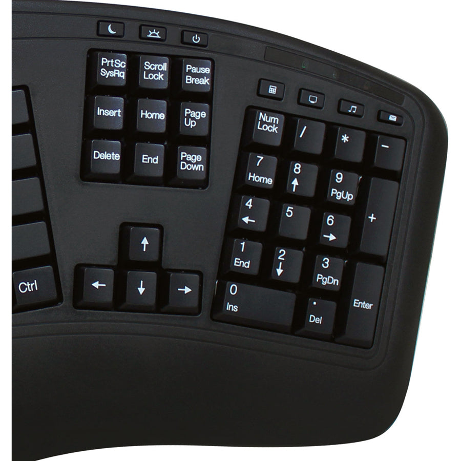 Adesso Tru-Form Media 1500 - Clavier ergonomique sans fil et souris laser WKB-1500GB
