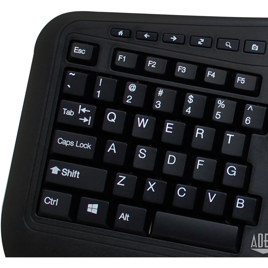 Adesso Tru-Form Media 1500 - Clavier ergonomique sans fil et souris laser WKB-1500GB