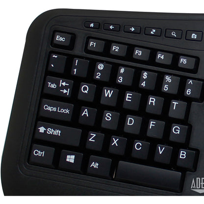Adesso Tru-Form Media 1500 - Clavier ergonomique sans fil et souris laser WKB-1500GB