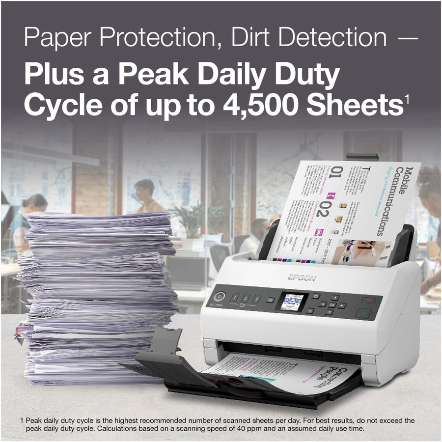 Scanner à feuilles Epson DS-730N - 600 dpi optique B11B259201