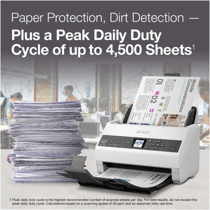 Scanner à feuilles Epson DS-730N - 600 dpi optique B11B259201