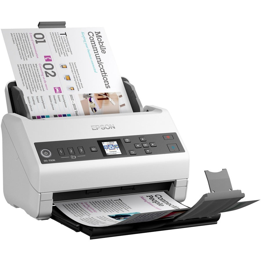 Scanner à feuilles Epson DS-730N - 600 dpi optique B11B259201