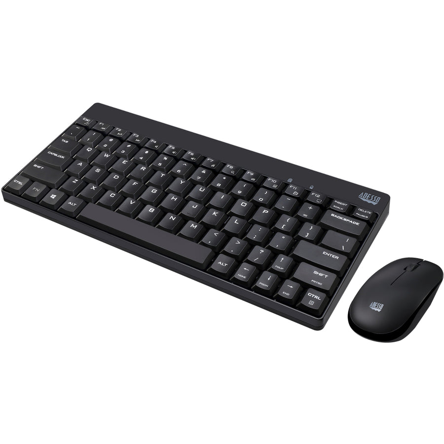 Adesso WKB-1100CB - Ensemble mini-clavier et souris sans fil résistant aux éclaboussures WKB-1100CB