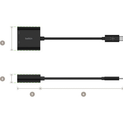 Adaptateur USB-C vers Ethernet + charge Belkin INC001BTBK