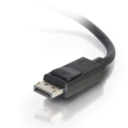 C2G 25ft DisplayPort Cable with Latches 8K UHD M/M - Black 54404
