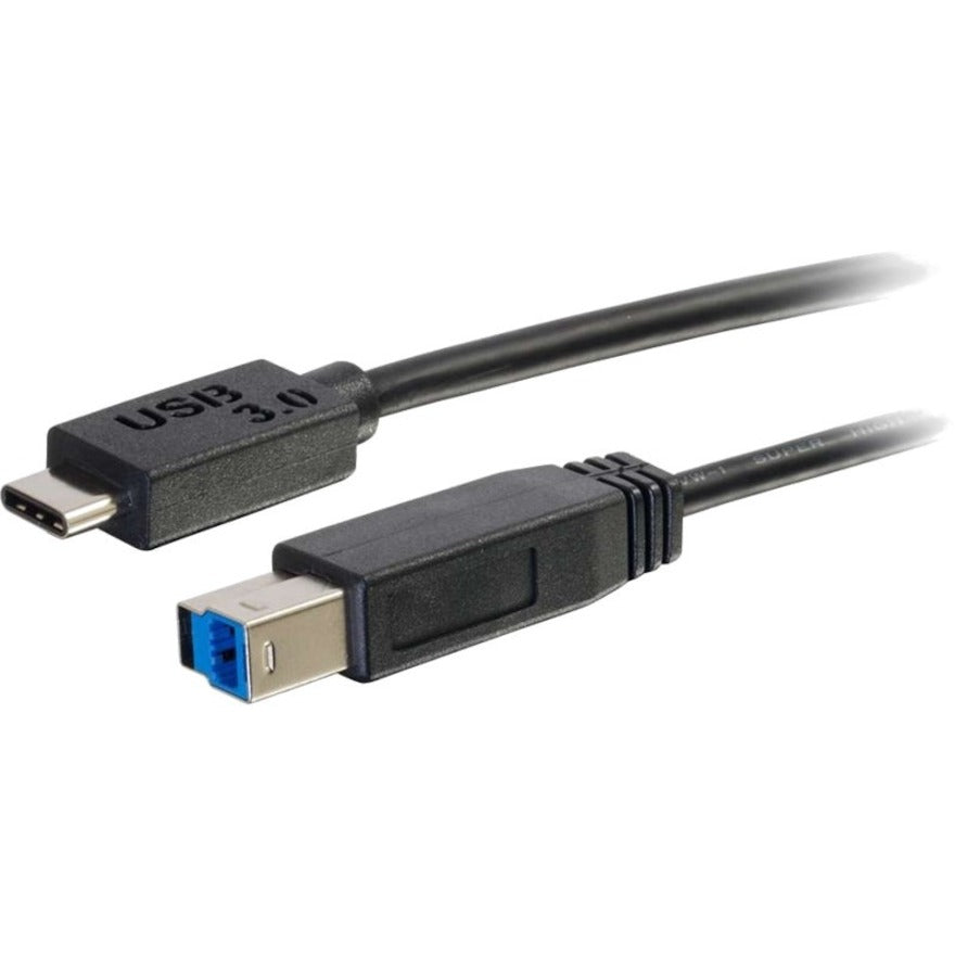 Câble USB 3.0 (USB 3.1 Gen 1) USB-C vers USB-B M/M C2G de 1,8 m (6 pi) - Noir 28866