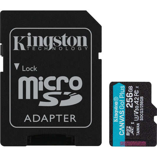 Carte microSDXC Kingston Canvas Go! Plus SDCG3 256 Go Classe 10/UHS-I (U3) SDCG3/256 Go