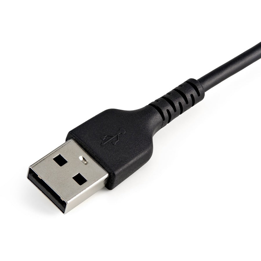 Câble USB-A vers Lightning noir durable de 30 cm de StarTech.com, câble de charge/synchronisation robuste et résistant pour Apple iPhone/iPad certifié MFi RUSBLTMM30CMB