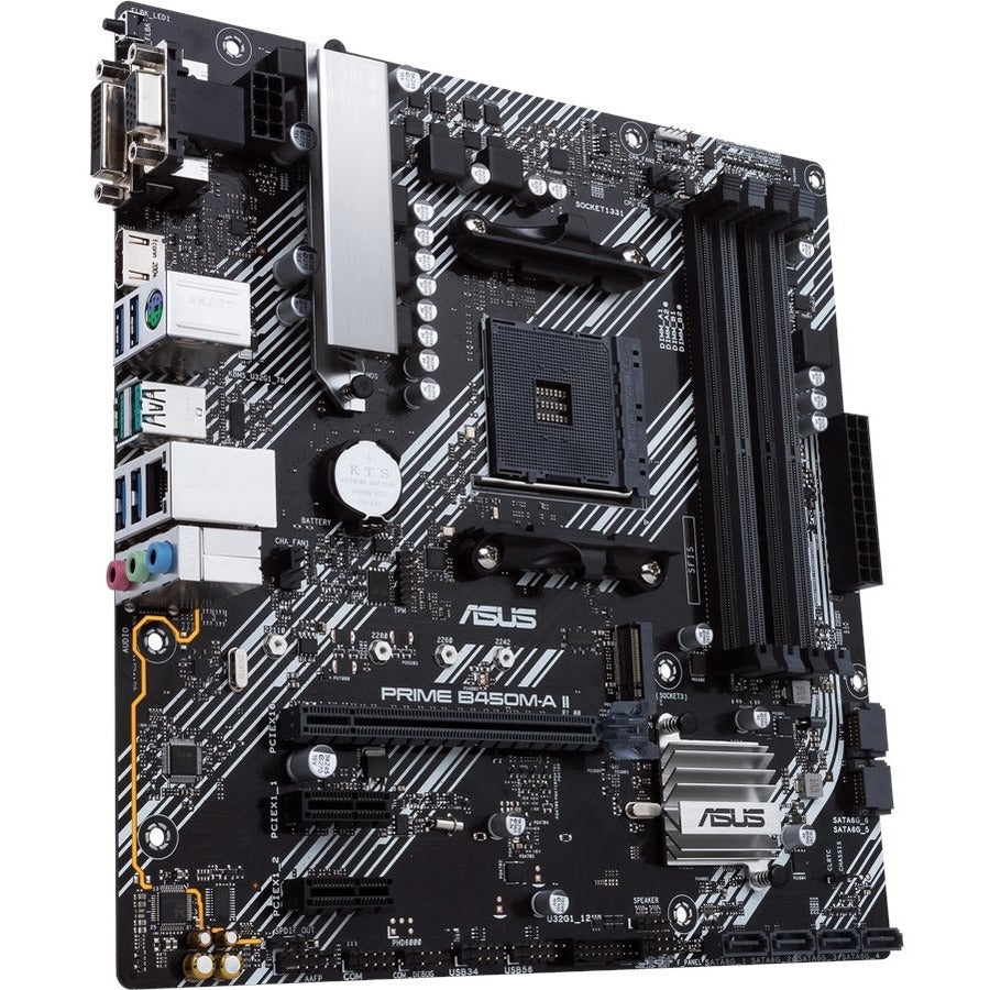 Carte mère de bureau Asus Prime B450M-A II - Chipset AMD B450 - Socket AM4 - Micro ATX PRIME B450M-A II
