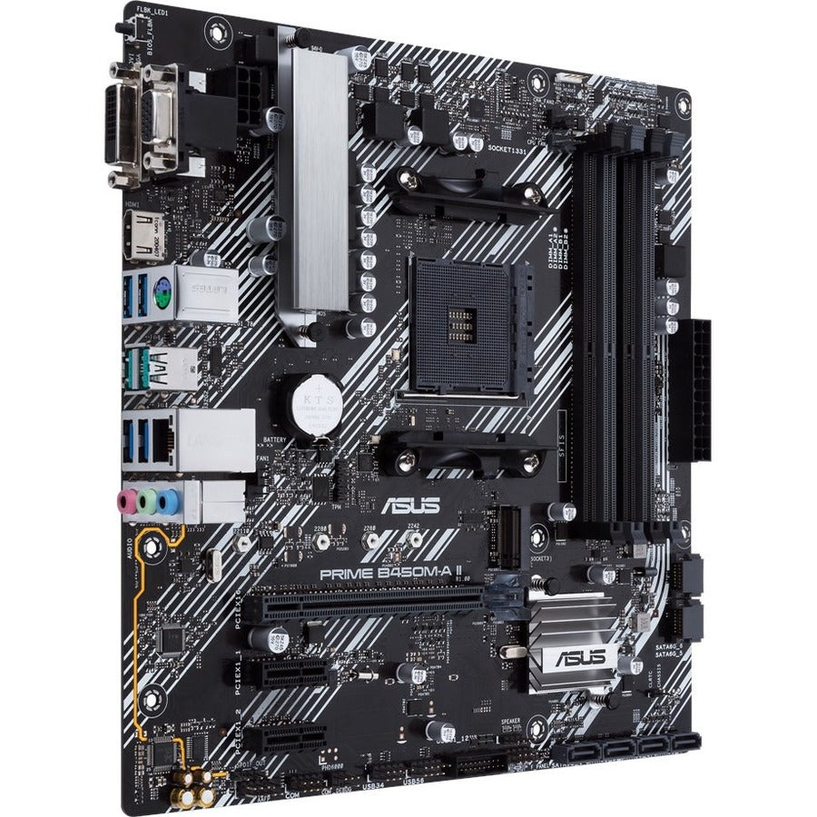 Carte mère de bureau Asus Prime B450M-A II - Chipset AMD B450 - Socket AM4 - Micro ATX PRIME B450M-A II