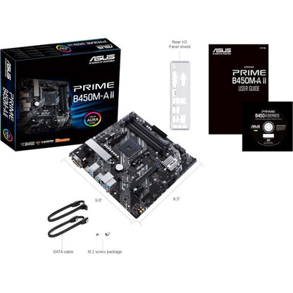 Carte mère de bureau Asus Prime B450M-A II - Chipset AMD B450 - Socket AM4 - Micro ATX PRIME B450M-A II