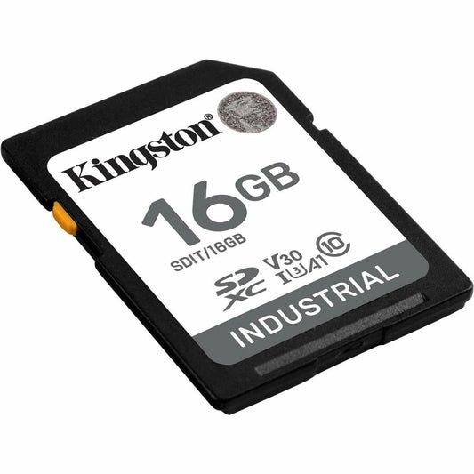 Kingston Industrial 16 Go Classe 10/UHS-I (U3) V30 SDHC - 1 paquet SDIT/16 Go