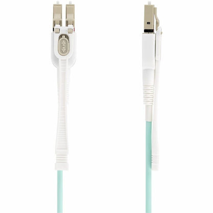 Câble à fibre optique multimode LC (UPC) OM4 de 10 m (32,8 pi) de StarTech.com, languettes Push Pull, 50/125, 100G, faible perte d'insertion, cordon de raccordement à fibre optique 450FBLCLC10PP