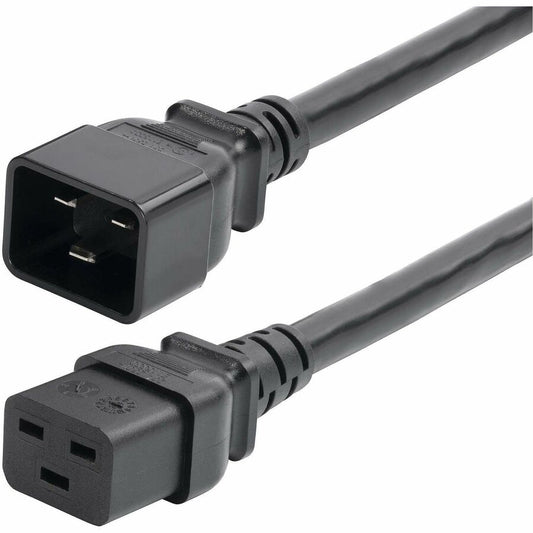 StarTech.com Rallonge électrique robuste de 60 cm, IEC 60320 C19 vers C20, noir, 20 A, 250 V, 12 AWG, homologué UL BA16-2200-POWER-CORD