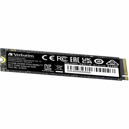 Verbatim Vi5000 512 GB Solid State Drive - M.2 2280 Internal - PCI Express NVMe (PCI Express NVMe 4.0) 31825