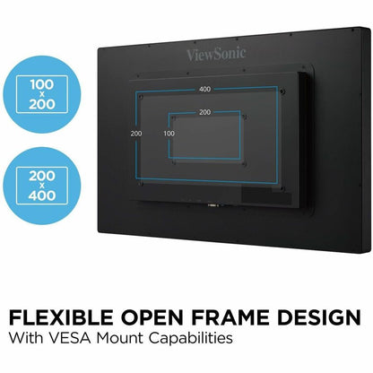 ViewSonic TD3207 - 1080p Touch Screen Monitor with 24/7 Operation, HDMI, DisplayPort, RS232 - 450 cd/m² - 32" TD3207