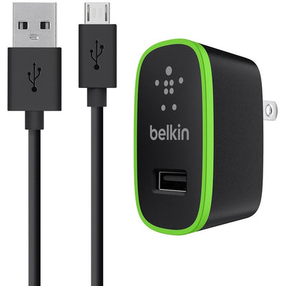 Chargeur mural USB-A 12 W Belkin + câble USB-A vers Micro-USB F8M886TT04-BLK