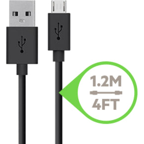 Chargeur mural USB-A 12 W Belkin + câble USB-A vers Micro-USB F8M886TT04-BLK