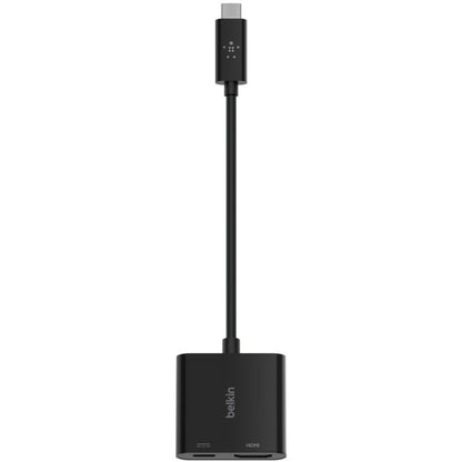 Belkin USB-C to HDMI Video Adapter + Charging port up to 60W Power Delivery, 4k at 60Hz AVC002BK-BL