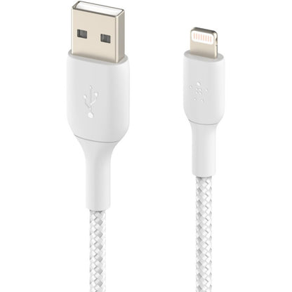Câble tressé Lightning vers USB-A de Belkin (2 m, blanc) CAA002BT2MWH