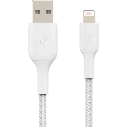 Câble tressé Lightning vers USB-A de Belkin (2 m, blanc) CAA002BT2MWH