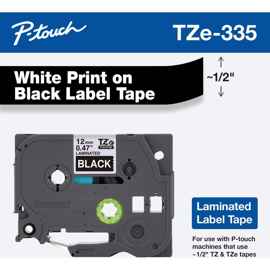 Cartouches de ruban laminé Brother P-touch TZe TZE335