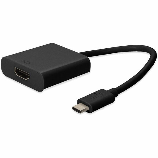 Câble adaptateur USB 3.1 Type (C) mâle vers HDMI femelle noir de 20 cm (8 po) AddOn USBC2HDMI