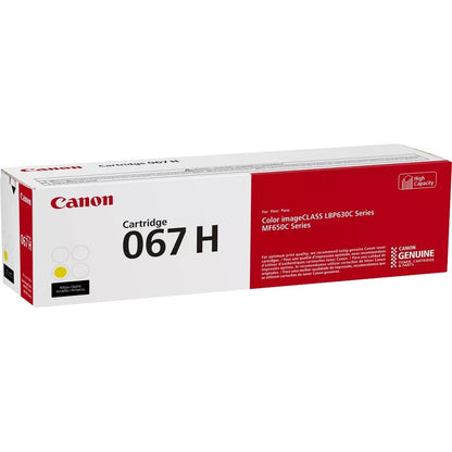 Canon 067 Original High Yield Laser Toner Cartridge - Yellow - 1 Each 5103C001