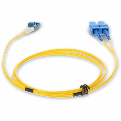 Câble de raccordement OFNR (Riser Rated) jaune AddOn 5 m SMF 9/125 Duplex SC/LC OS1 ADD-SC-LC-5M9SMF