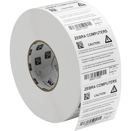 Étiquette Zebra en polyester 2 x 1,25 po Transfert thermique Zebra Z-Ultimate 3000T Noyau 1 po 18940