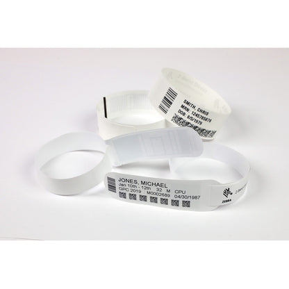 Bracelet Zebra en polypropylène 1 x 10 pouces Thermique directe Zebra Z-Band Fun Green 1 po de noyau 10012712-4
