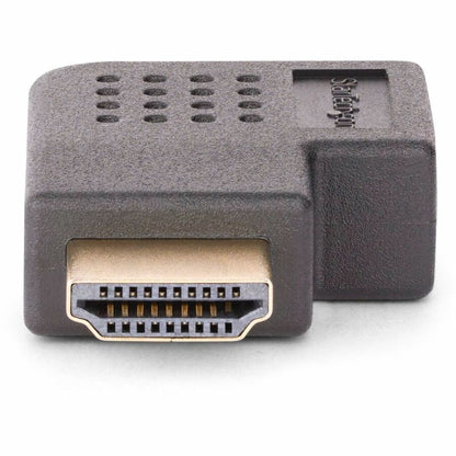 StarTech.com Right Angle HDMI 2.0 Adapter, Male to Female, Horizontal 90-Degree Angled HDMI Port Saver, 4K 60Hz, High Speed HDMI Connector Extension HDMI2HDMIMFRA