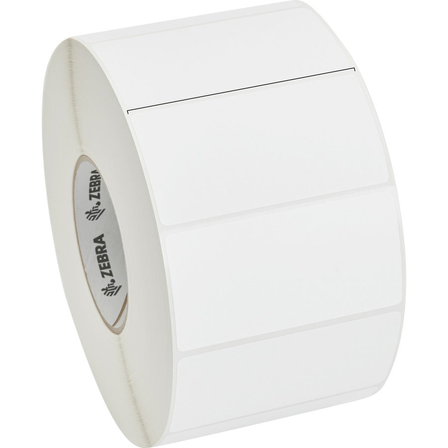 Étiquette Zebra en polypropylène 4 x 2 po Transfert thermique Zebra PolyPro 3000T Noyau 3 po 10011994