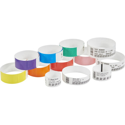 Zebra Wristband Polypropylene 1 x 11in Direct Thermal Zebra Z-Band Direct 1 in core 10005008