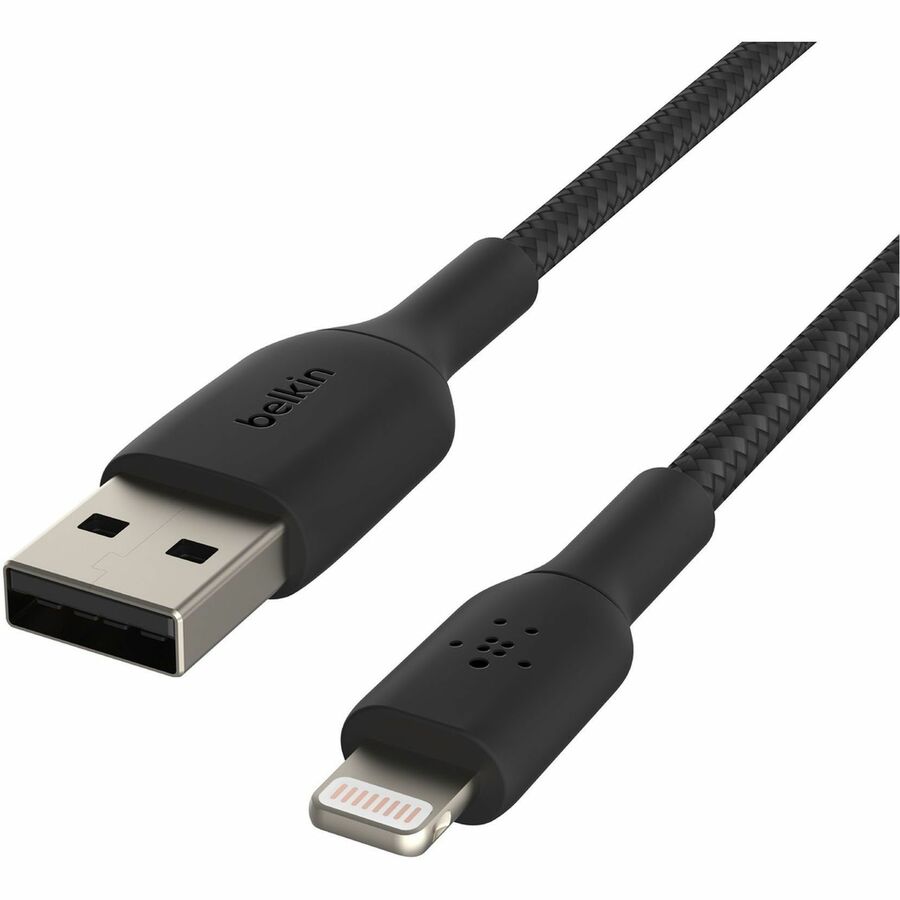 Câble tressé Lightning vers USB-A de Belkin (2 m, noir) CAA002BT2MBK