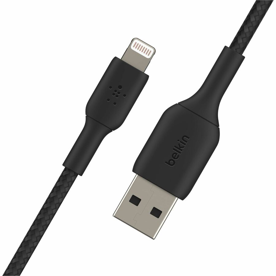 Câble tressé Lightning vers USB-A de Belkin (2 m, noir) CAA002BT2MBK