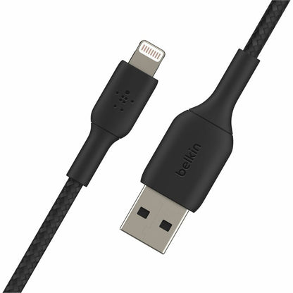 Câble tressé Lightning vers USB-A de Belkin (2 m, noir) CAA002BT2MBK