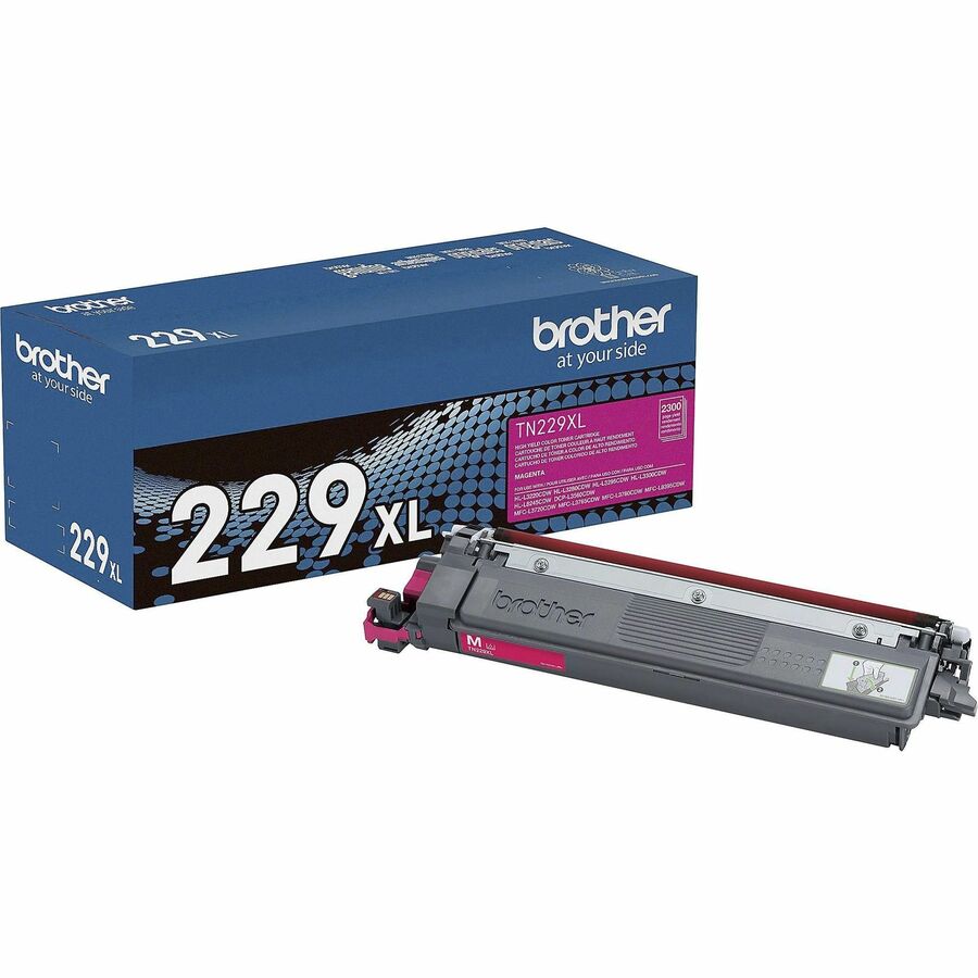 Cartouche de toner laser haute capacité d'origine Brother - Magenta - 1 unité TN229XLM