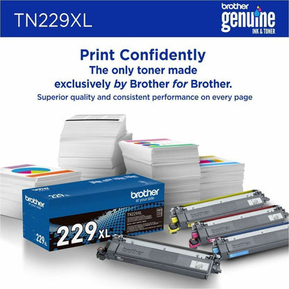 Cartouche de toner laser haute capacité d'origine Brother - Magenta - 1 unité TN229XLM