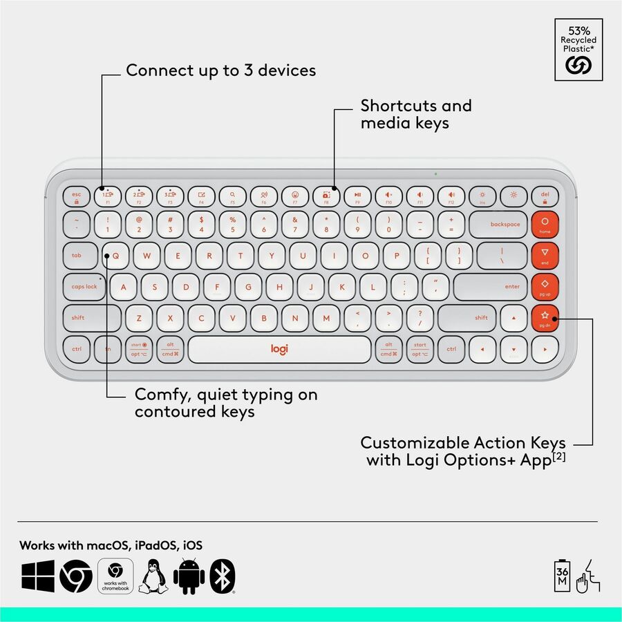 Logitech POP Icon Combo Keyboard & Mouse 920-013104