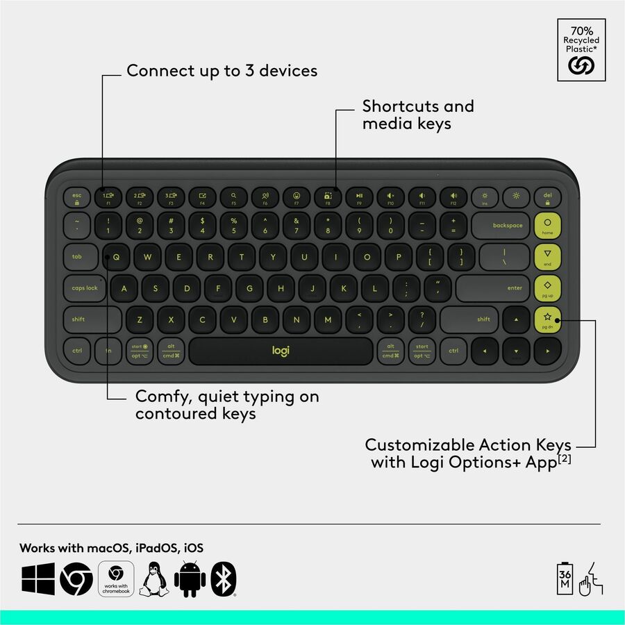 Logitech POP Icon Combo Keyboard & Mouse 920-013103