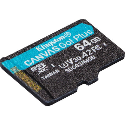 Carte microSDXC Kingston Canvas Go! Plus SDCG3 64 Go Classe 10/UHS-I (U3) SDCG3/64GBSP
