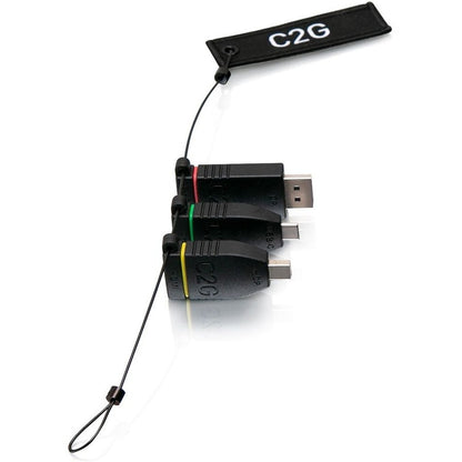 C2G Universal 4K HDMI Adapter Ring with Color Coded Mini DP, DP, and USB C 29878
