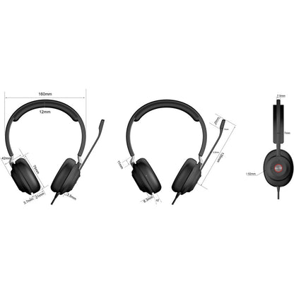 Casque d'ordinateur USB Cyber ​​Acoustics Essential HS-2000
